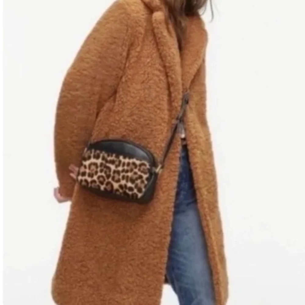 Rachel Zoe Long Knee Length Brown Teddy Coat with Pockets - Like New- Size M